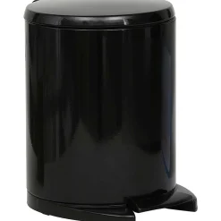 Poubelles De Salle De Bain|* Poubelle Metal Frein De Chute 6L Noir