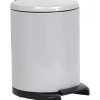 Poubelles De Salle De Bain|* Poubelle Metal Frein De Chute 6L Gris