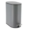 Poubelles De Salle De Bain|* Poubelle Metal Ovale 5L Pedale Gris