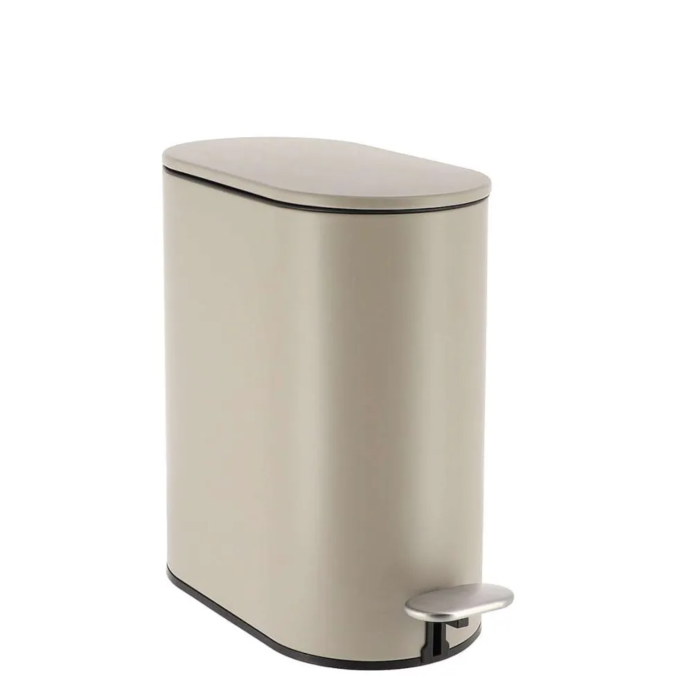 Poubelles De Salle De Bain|* Poubelle Metal Ovale 5L Pedale Ficelle