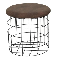 * Poufs>Pouf Gigogne Pu Marron Gm