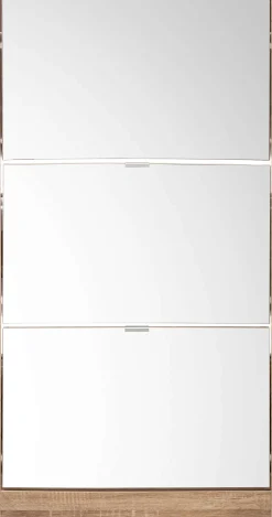 Five Meuble D'Appoint>Range Chaussures Bois 3 Tiroirs Avec Miroir Naturel