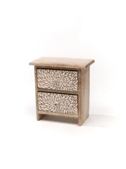 maxibazar Rangement Bois Manguier- Textile Deco