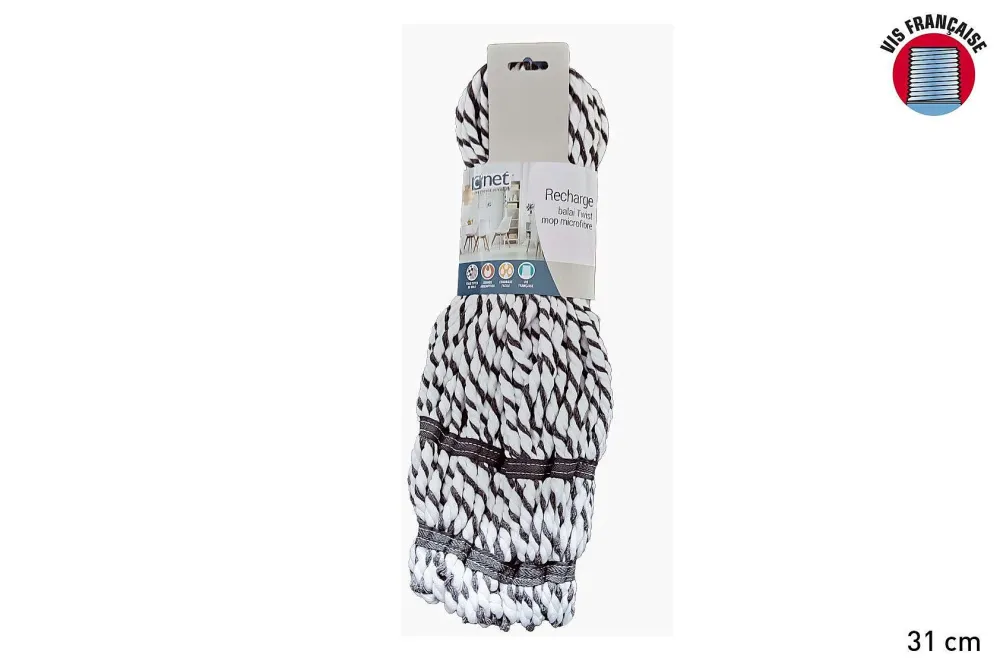 Menage|* Recharge Balai Twist Gris Et Blanc