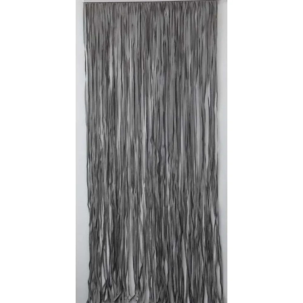 * Rideaux De Porte>Rideau De Porte Lanieres Tressees 90X200Cm Gris