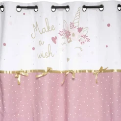 Atmosphera Rideau Licorne Ruban 140X260Cm- Voilage Et Rideau Enfant