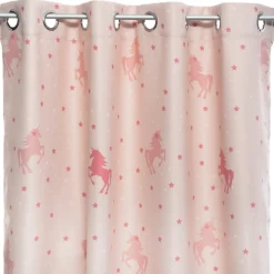 Atmosphera Rideau Occultant Glow Licorne 140X250Cm- Voilage Et Rideau Enfant