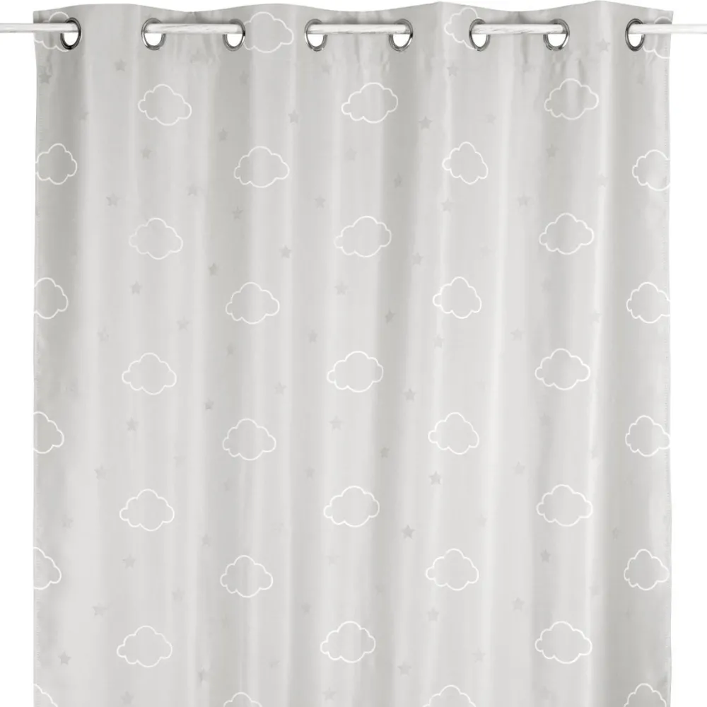 Atmosphera Rideau Occultant Phosphorescent Gris- Voilage Et Rideau Enfant