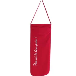 maxibazar Sac A Pain 28X70 Cm Coton Cuistot Rouge- Tabliers Et Accessoires
