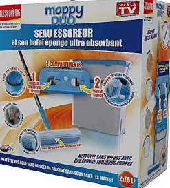 Menage|* Seau Essoreur Balai Eponge Moppy Duo