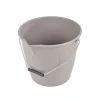 Menage|* Seau Plastique Avec Bec Et Anse Metal 12L Taupe