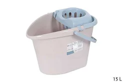 Menage|* Seau Rectangle Avec Essorreur 15L Bicolore Grege Bleu