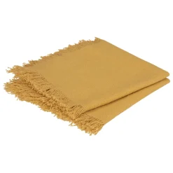 maxibazar Serviette Coton Frange Maha Ocre 40X40Cm X2 Pieces- Serviettes De Table