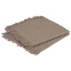 maxibazar Serviette Coton Frange Maha Gris 40X40Cm X2 Pieces- Serviettes De Table