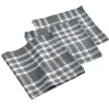 maxibazar Serviettes Table 3 45X45Cm Coton Tisse Traditio Anthracite- Serviettes De Table
