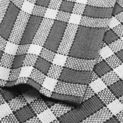 maxibazar Serviettes Table 3 45X45Cm Coton Tisse Traditio Anthracite- Serviettes De Table