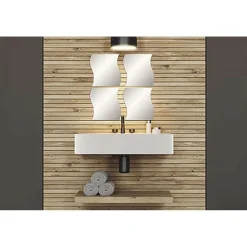 Miroirs De Dressing|* Set De 4 Miroirs Vagues 28X30Cm 2Mm Uni