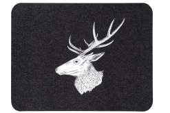 Boîtes Et Plateaux|* Set De Table Feutrine Rectangle Renne Gris