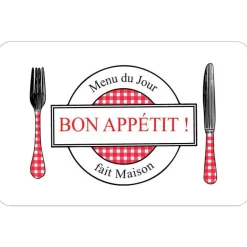 maxibazar Set De Table 28.5X43.5 Cm Pvc Imprime Fait Maison- Sets De Table Et Chemins De Table