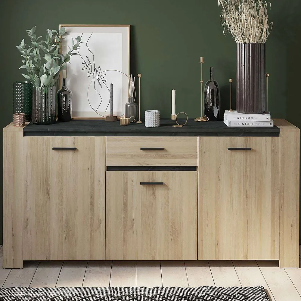 * Chiffonniers>Sheffield Enfilade 3Portes 1Tiroir Chene Kronberg