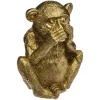 maxibazar Singe Sagesse Resine Or Bouche H.17Cm- Statues
