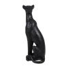 maxibazar Statuette Leopard Noire Assis H.38Cm- Statues