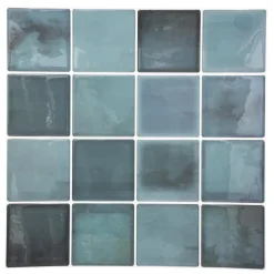 Atmosphera Sticker 16 Carreaux Bleu D.30X30Cm X2 Pieces- Stickers