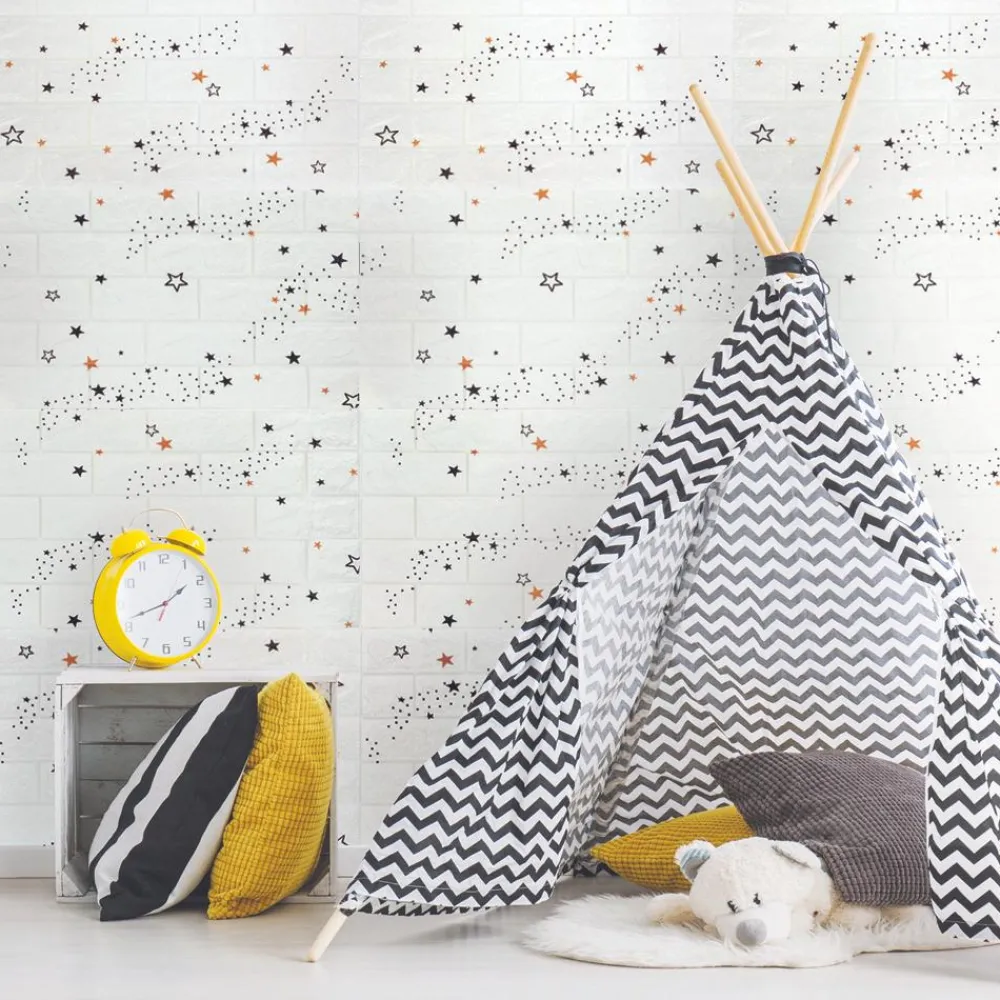 maxibazar Sticker Brique X3 A Motifs 70X39X0.5Cm- Stickers