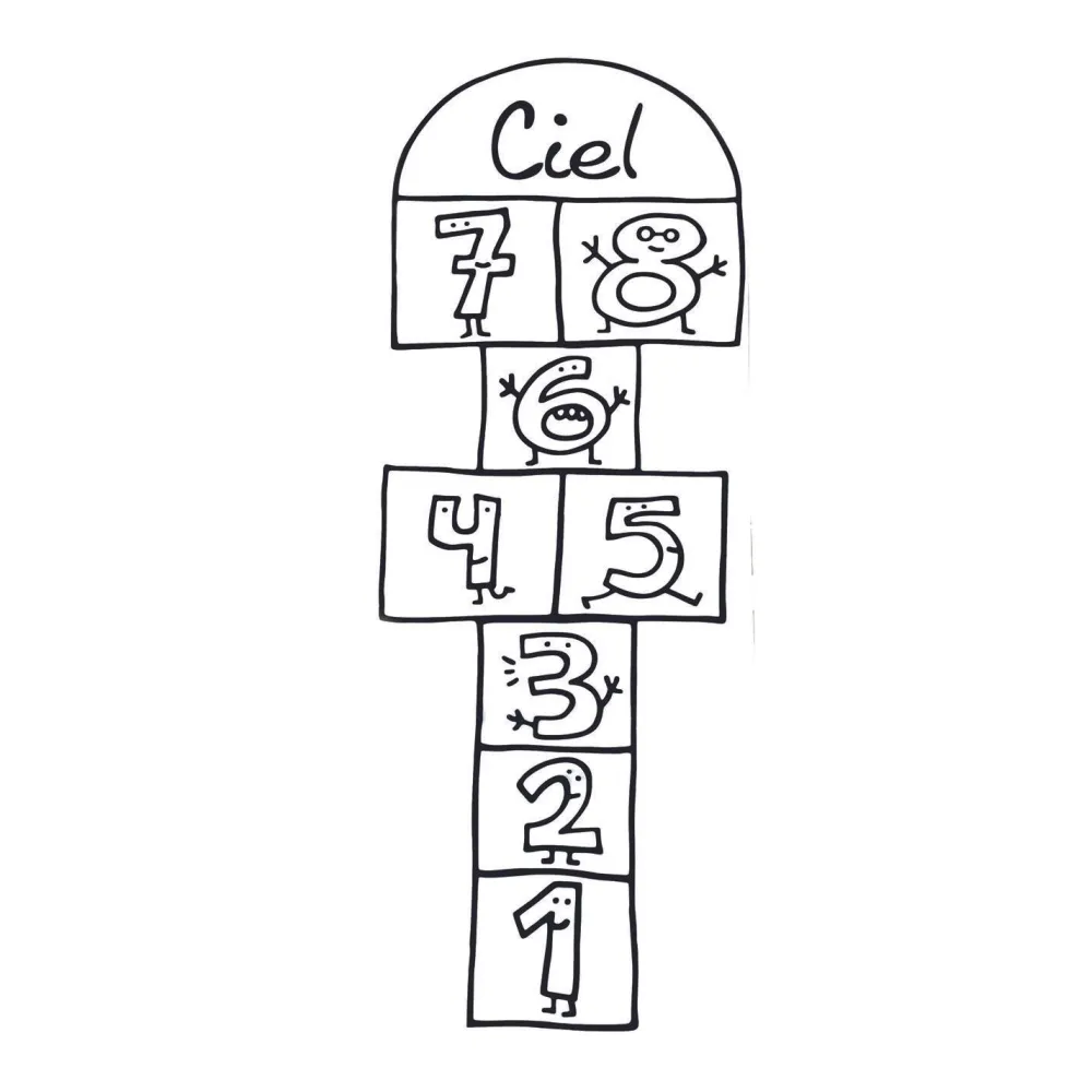 maxibazar Sticker Marelle A Poser Sur Le Sol- Decorations Murales