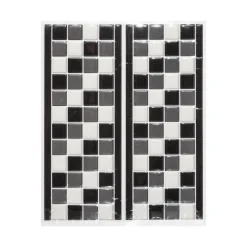 Atmosphera Sticker Petits Carreaux Frise Noir- Stickers