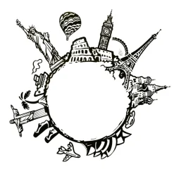 Atmosphera Sticker Plat Monde D.60X60Cm- Stickers