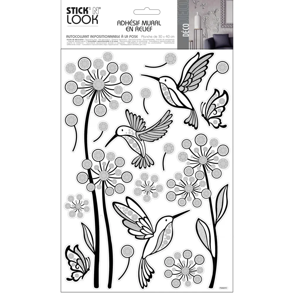 Atmosphera Sticker Relief Deco Fleur- Stickers