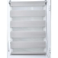 maxibazar Store Enrouleur Lumiere Nuit 120X180Cm Gris Clair- Stores