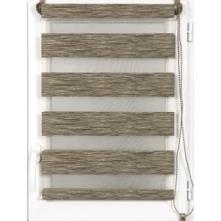 maxibazar Store Enrouleur Lumiere Nuit 150X180Cm Chine Marron Or- Stores