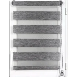 maxibazar Store Enrouleur Lumiere Nuit 120X180Cm Chine Noir Argent- Stores