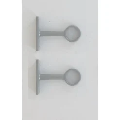 maxibazar Support Court X 2 D16 Gris Laque- Accessoires De Penderie