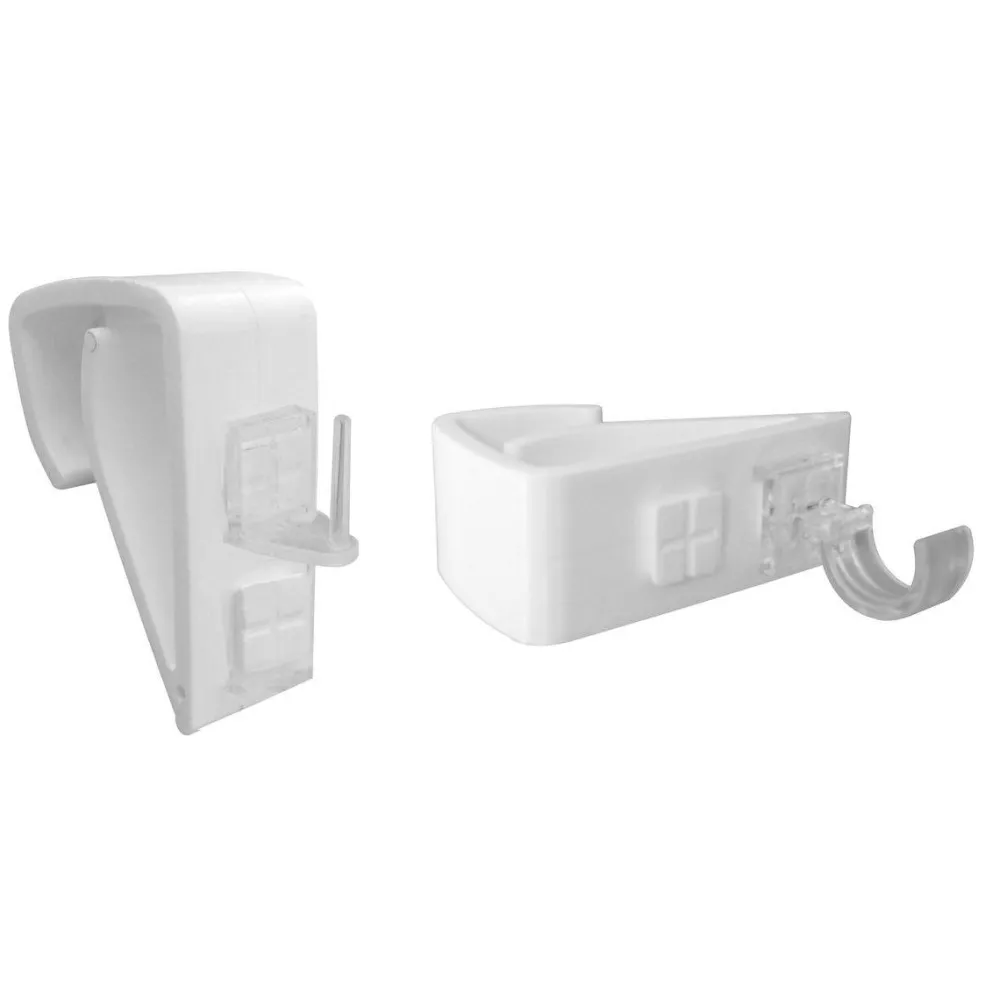 maxibazar Support Pvc Clip X 2 Blanc- Vitrages