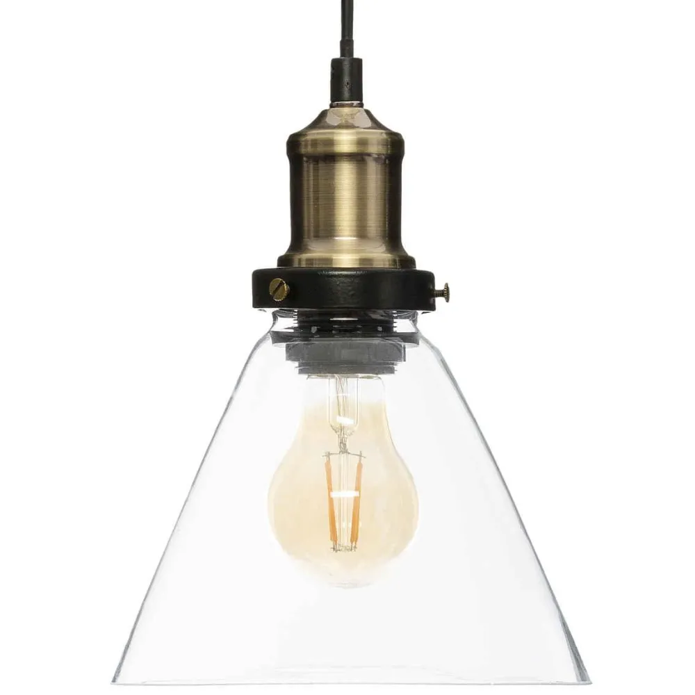 Atmosphera Suspension Alak Verre Conique H.22Cm- Lustres Et Suspensions