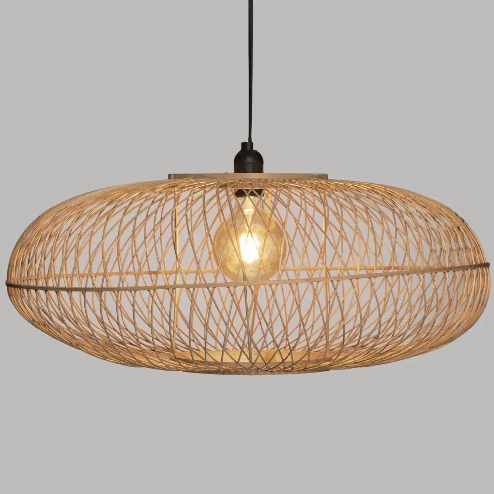 Atmosphera Suspension Bambou Loren Naturel D.60Cm- Lustres Et Suspensions