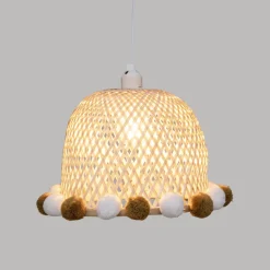 Atmosphera Suspension Bambou Pompons- Luminaires Enfant