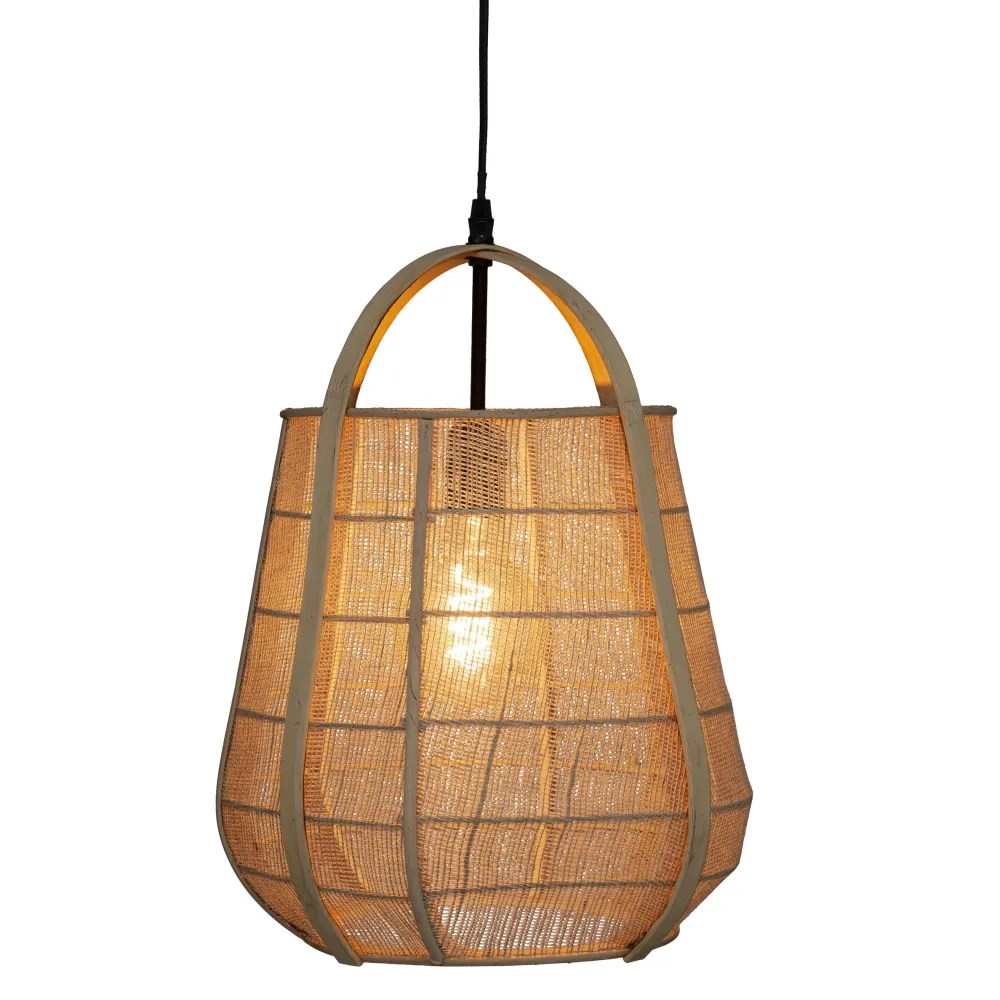 Atmosphera Suspension Bois Carmen Naturel D.32Cm- Luminaires