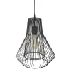 Atmosphera Suspension Fil Metal Noir D.28X35.5Cm- Lustres Et Suspensions