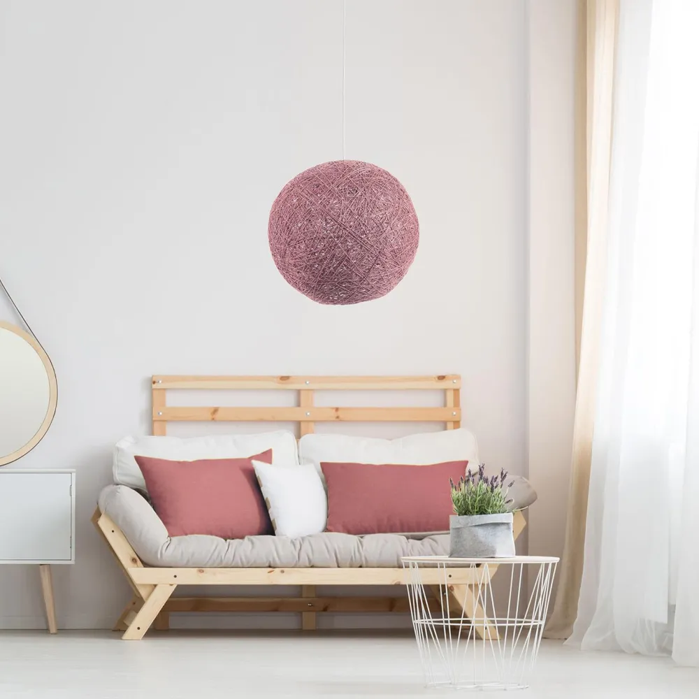 maxibazar Suspension Interieur Rose Poudre 30Cm- Lustres Et Suspensions