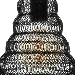 Atmosphera Suspension Maille Fer Noir Ali H.82Cm- Lustres Et Suspensions