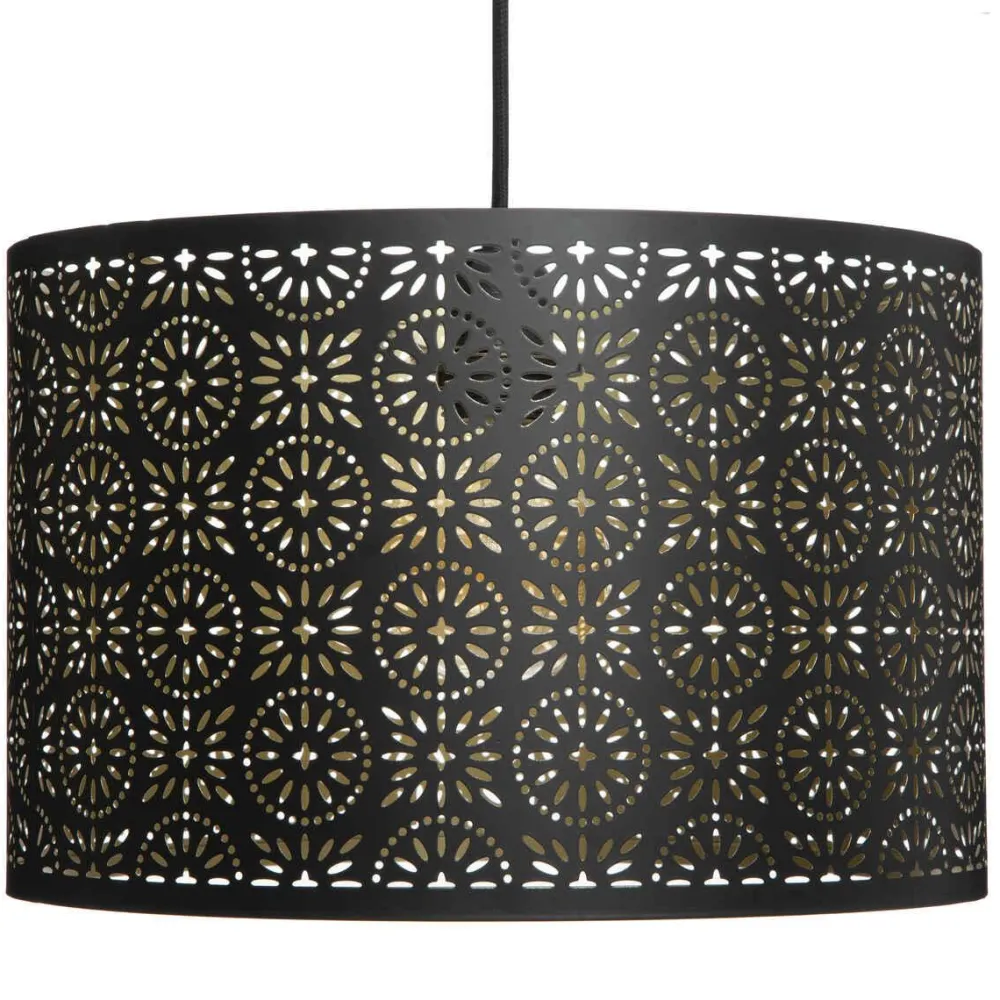 Atmosphera Suspension Metal Ajouree Gypsy Noir D.33Cm- Luminaires