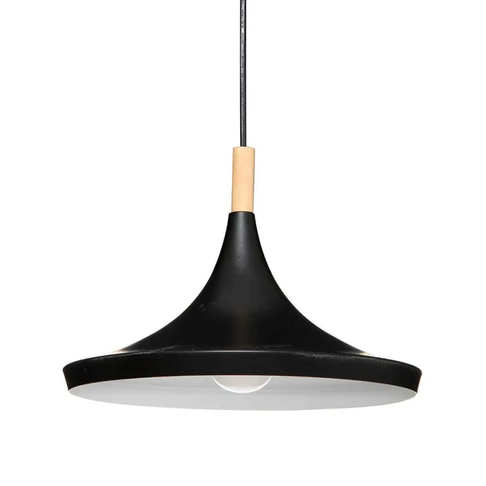 Atmosphera Suspension Metal Bois Deb Noir D.32Cm- Lustres Et Suspensions