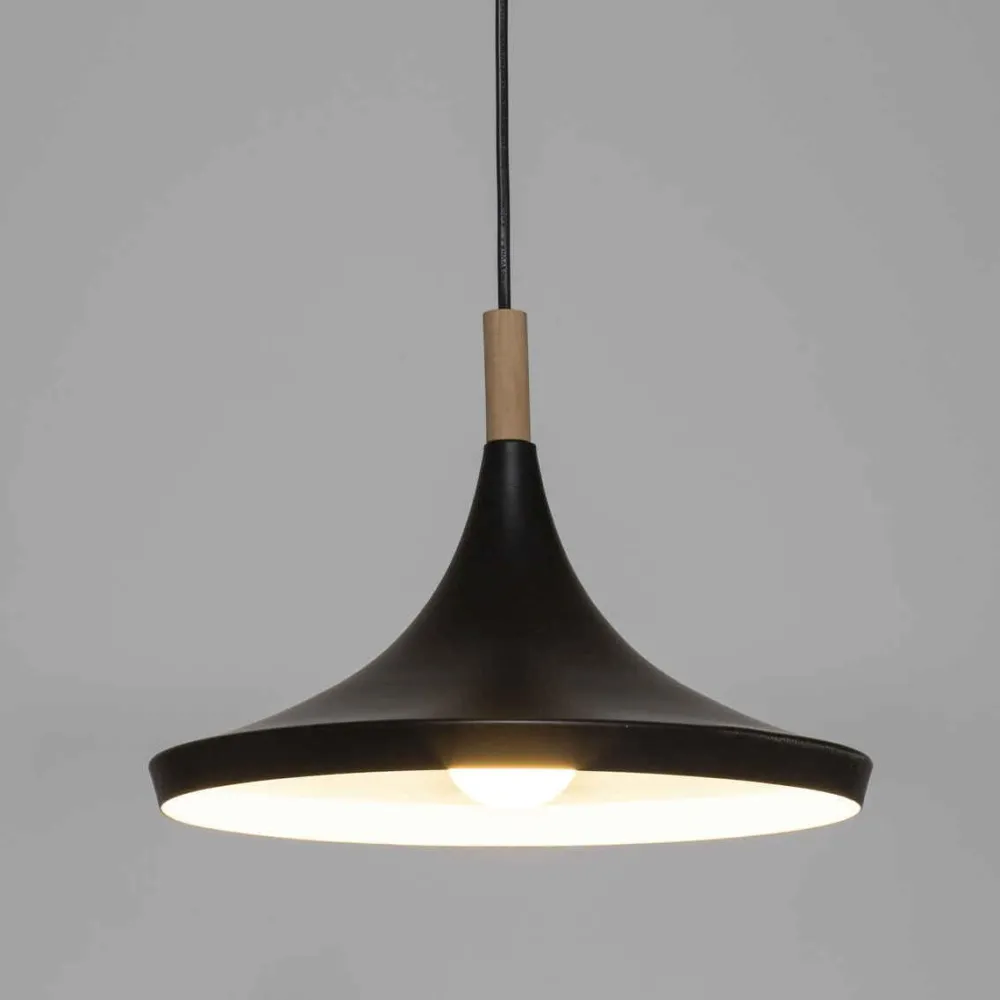 Atmosphera Suspension Metal Bois Deb Noir D.32Cm- Lustres Et Suspensions