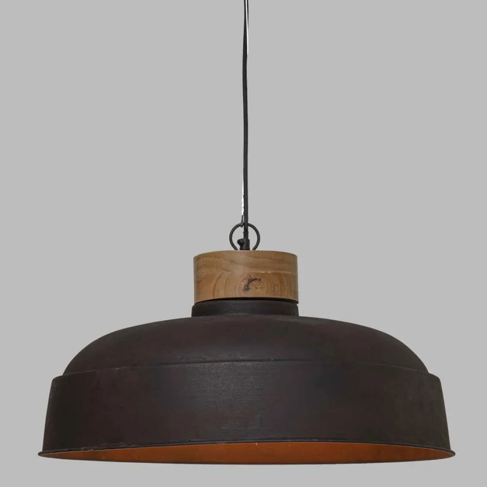 Atmosphera Suspension Metal Bois Prao Gris D.57Cm- Lustres Et Suspensions