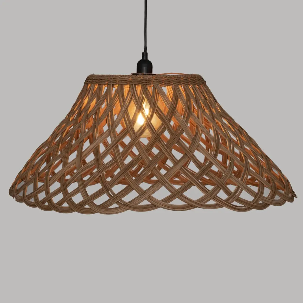maxibazar Suspension Rotin Lour Naturel D.64Cm- Luminaires