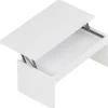 * Tables Basses>Table Avec Plateau Relevable Melamine Blanc